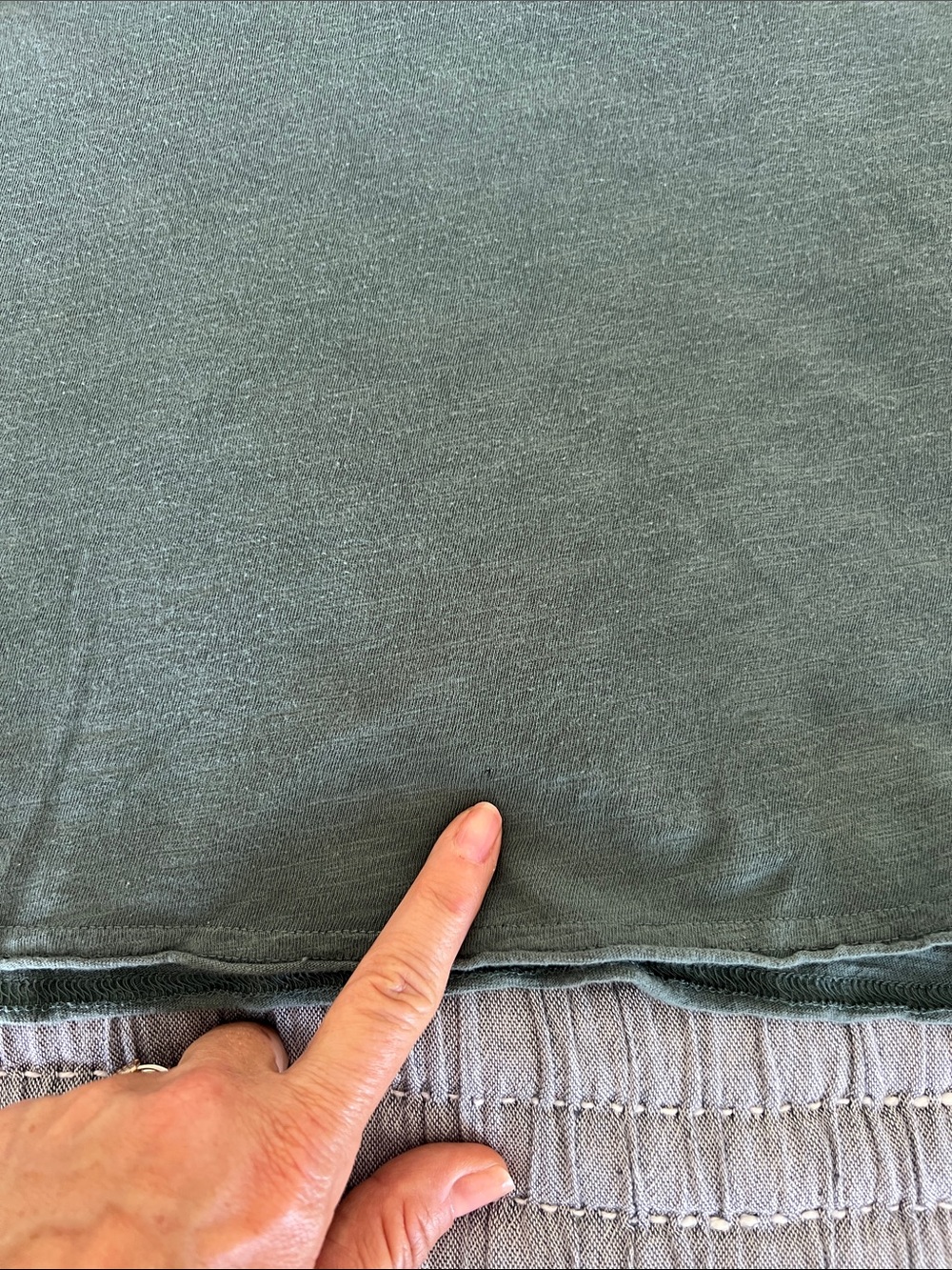 Lucky Brand V-Neck Long Sleeve Top in Muted Teal - Picture 8 of 8